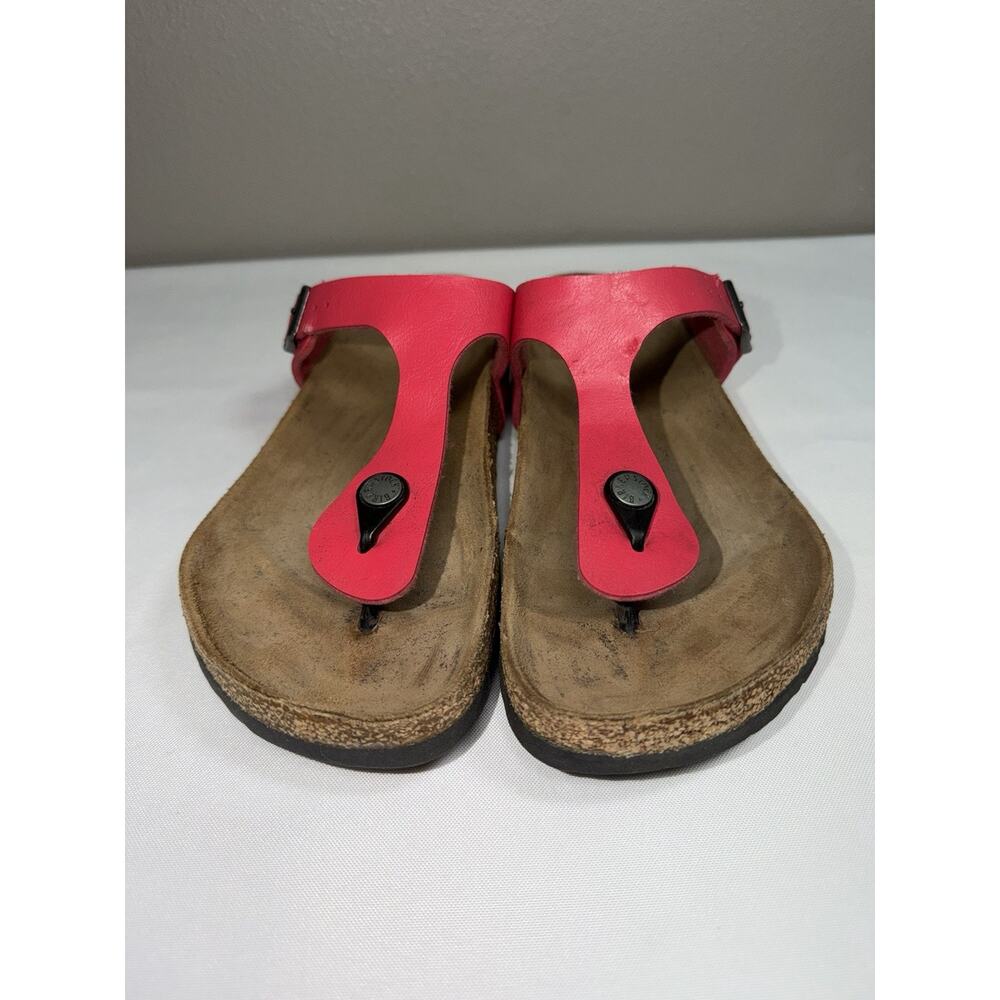 Birkenstock Women’s Gizeh Thong Sandals Cork Footbed Pink Size 9 EU 40 - Picture 2 of 14